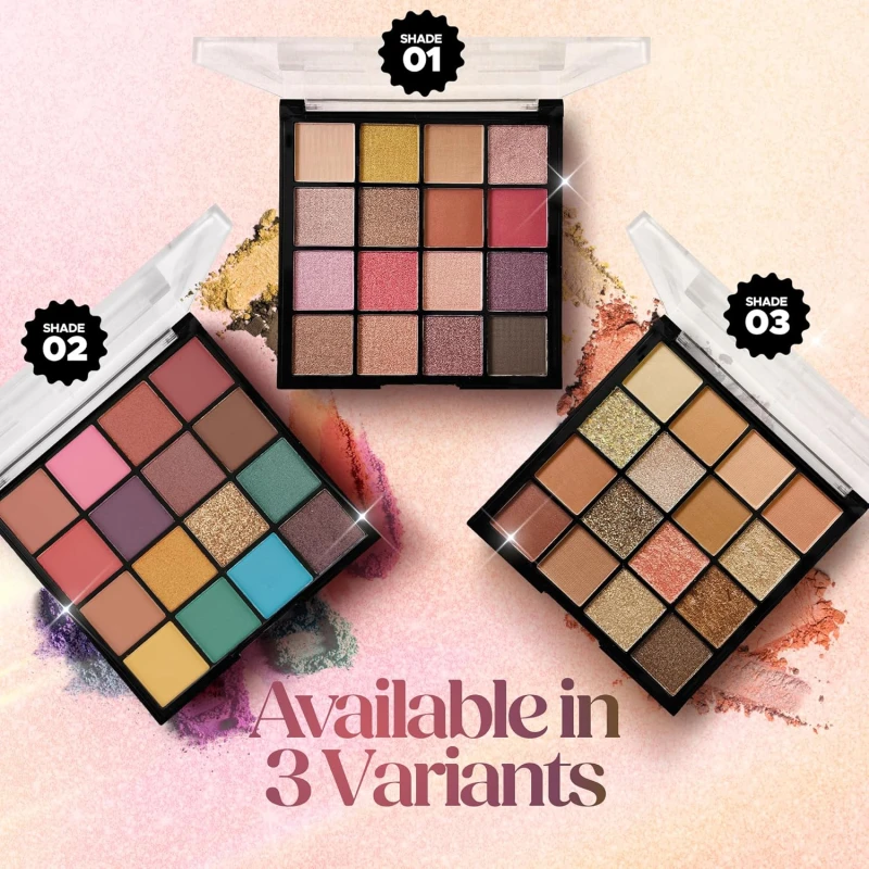 Hilary Rhoda Eyeshadow Palette | 16 Multicolor Matte & Shimmer Shades | Eye Makeup Highly Pigmented, Long-Lasting, Waterproof & Blendable Eye Makeup | Professional & Beginner Friendly (Shade 2) – 20.8g thumbnail 5